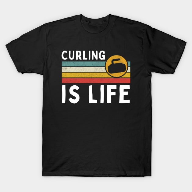 Curling T-Shirt by footballomatic